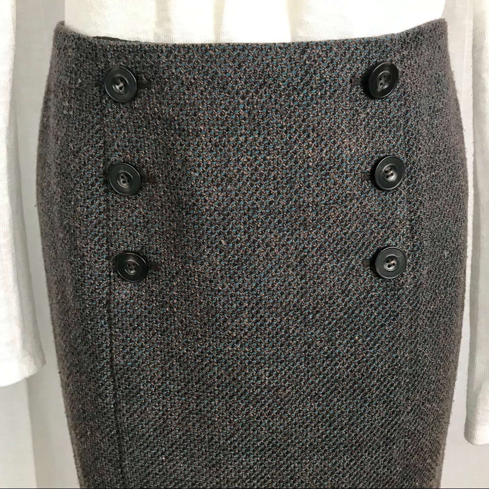 Halogen Tweed Wool Blend Pencil Skirt